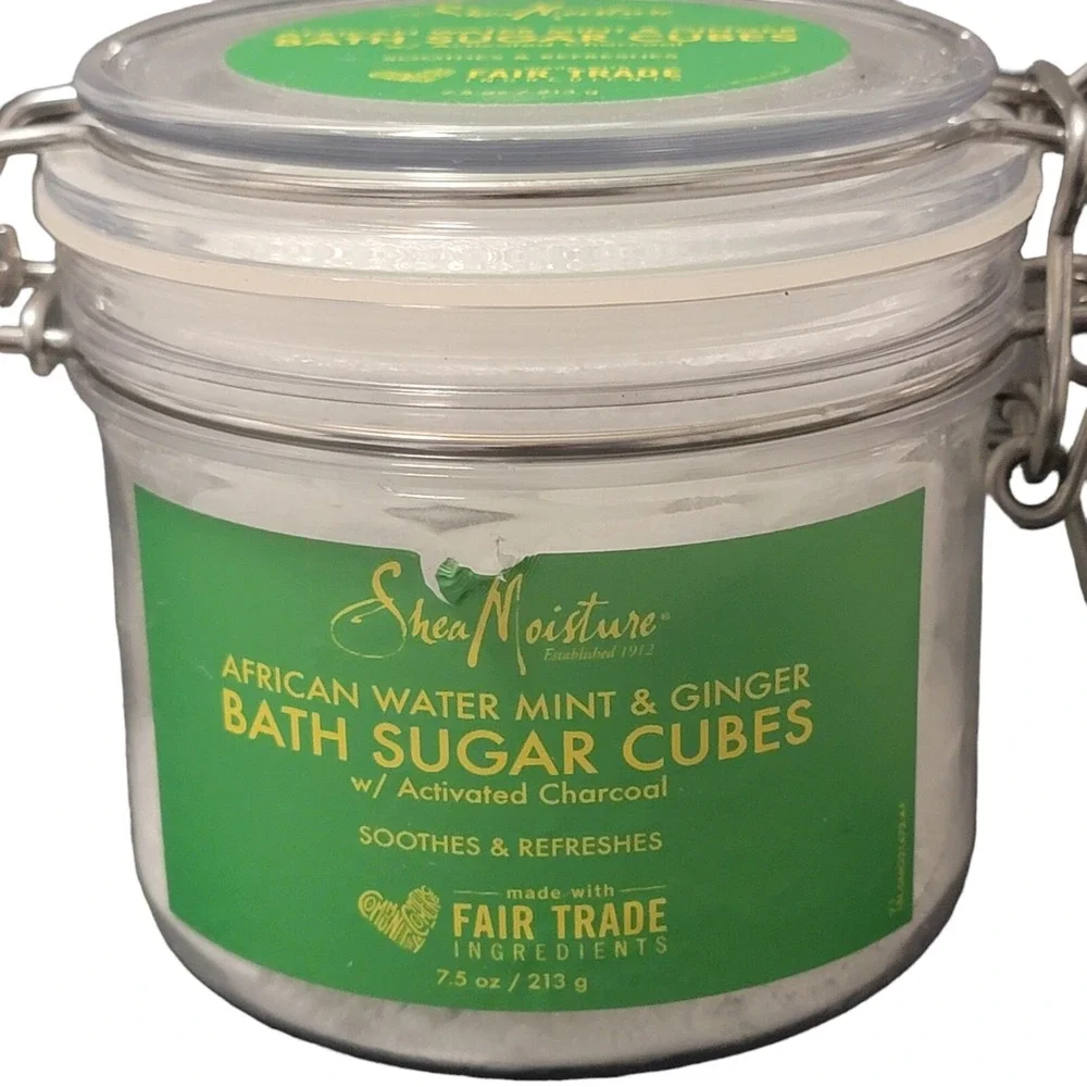 Set Of 2 Shea Moisture‎ Mint & Ginger Coconut Oil Bath Sugar Cubes